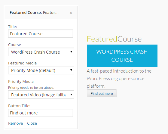 CoursePress - Widgets - Featured Course