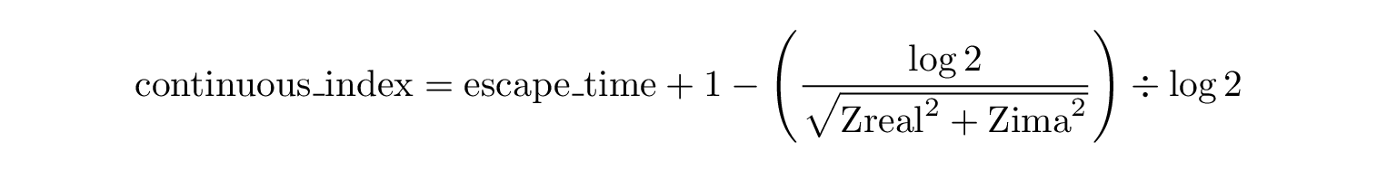 Continuous Index Formula