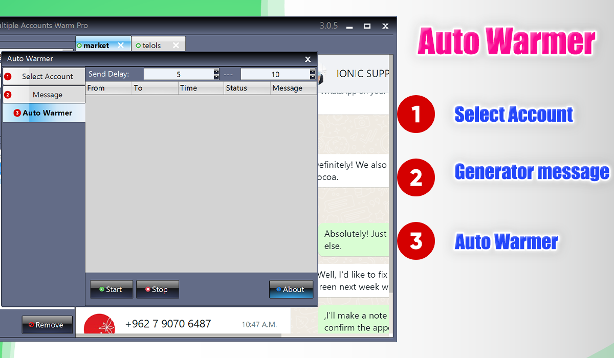 Whatsapp Multiple Accounts Warmer Pro+KeyGen-Full Reseller how to warm up whatsapp account,Whatsapp Accounts Warming Up,WhatsApp Warmer Bot,WhatsApp Account Engager / Warmer