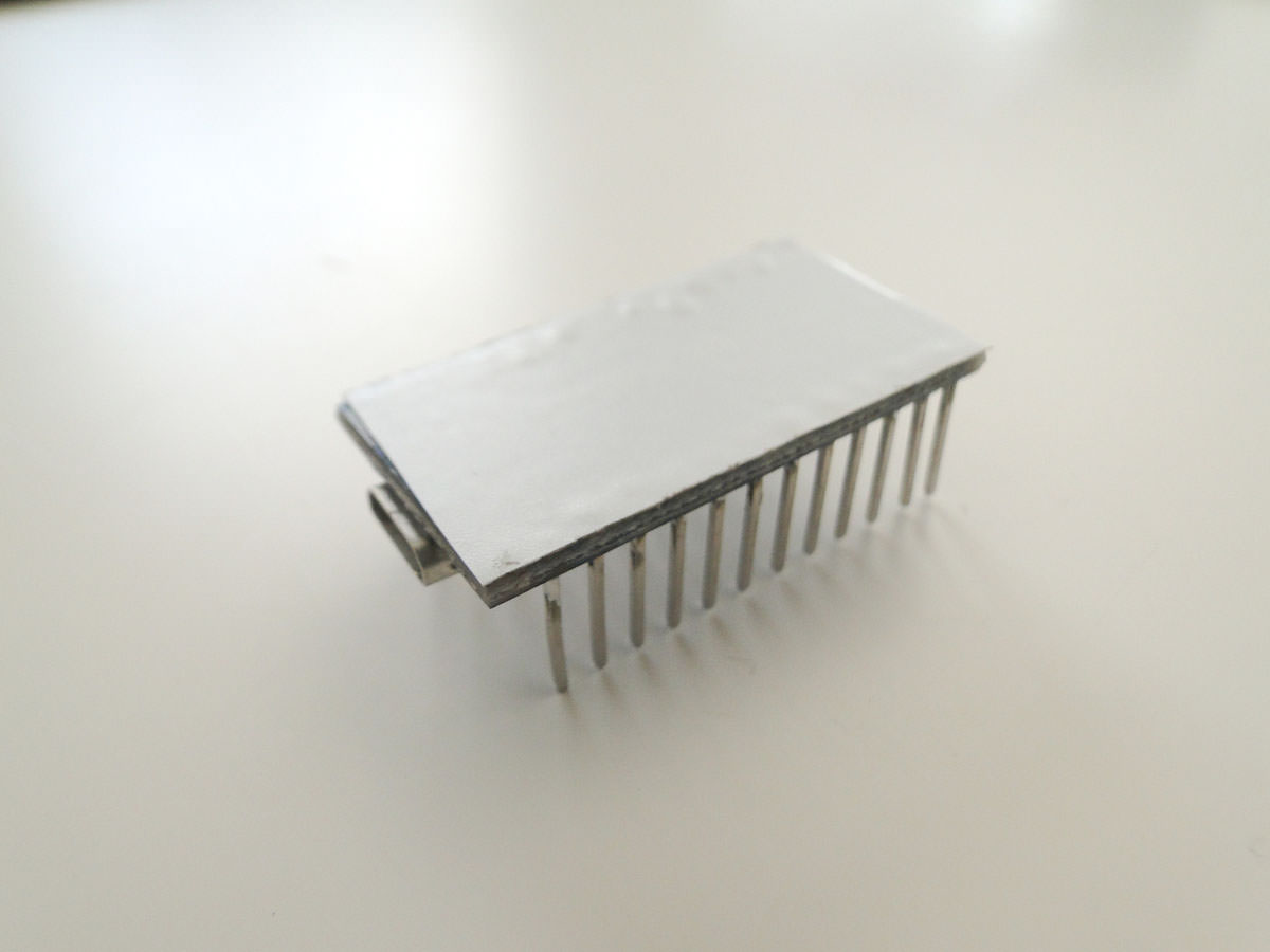 Place electrical tape on the underside of the Pro-Micro