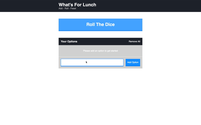 Whats For Lunch Demo