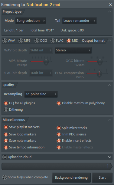 midi settings