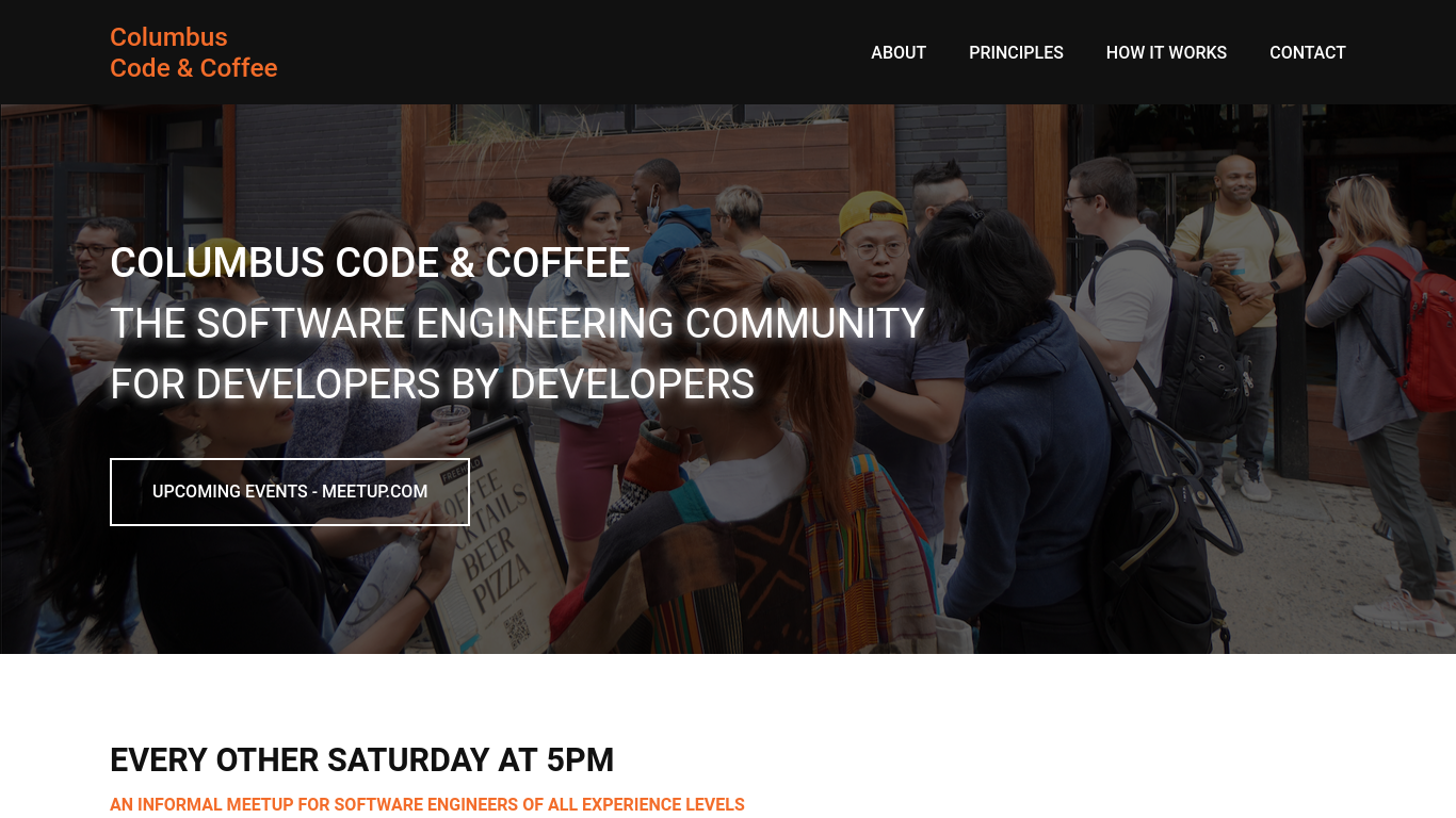 Image of Columbus Code & Coffee Website