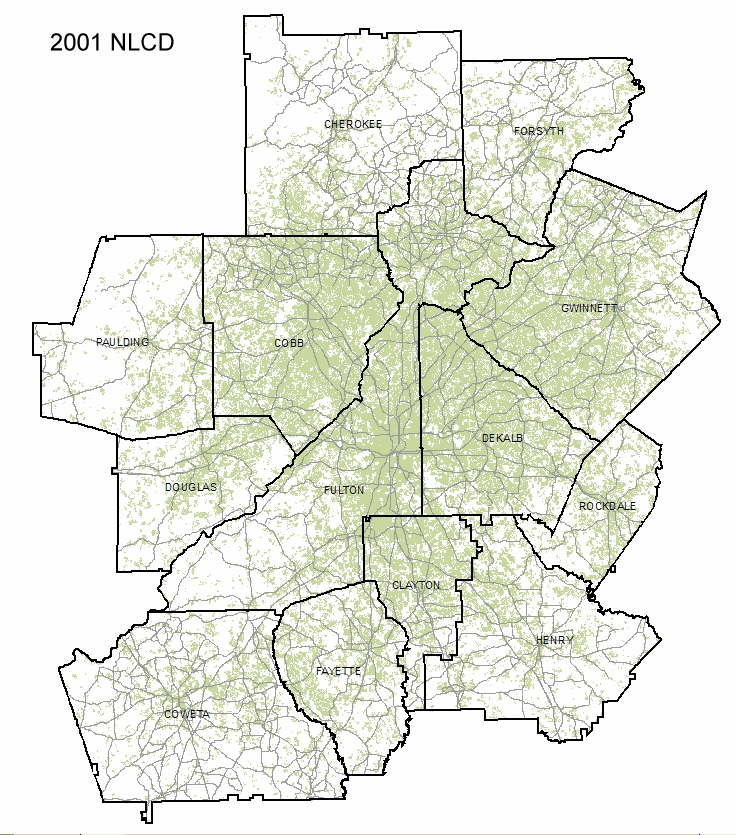 atlanta counties modeling urban growth