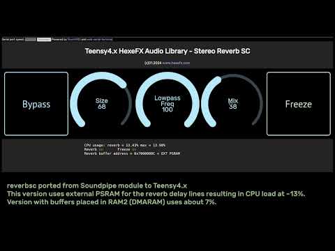 HexeFX ReverbSC for Teensy4