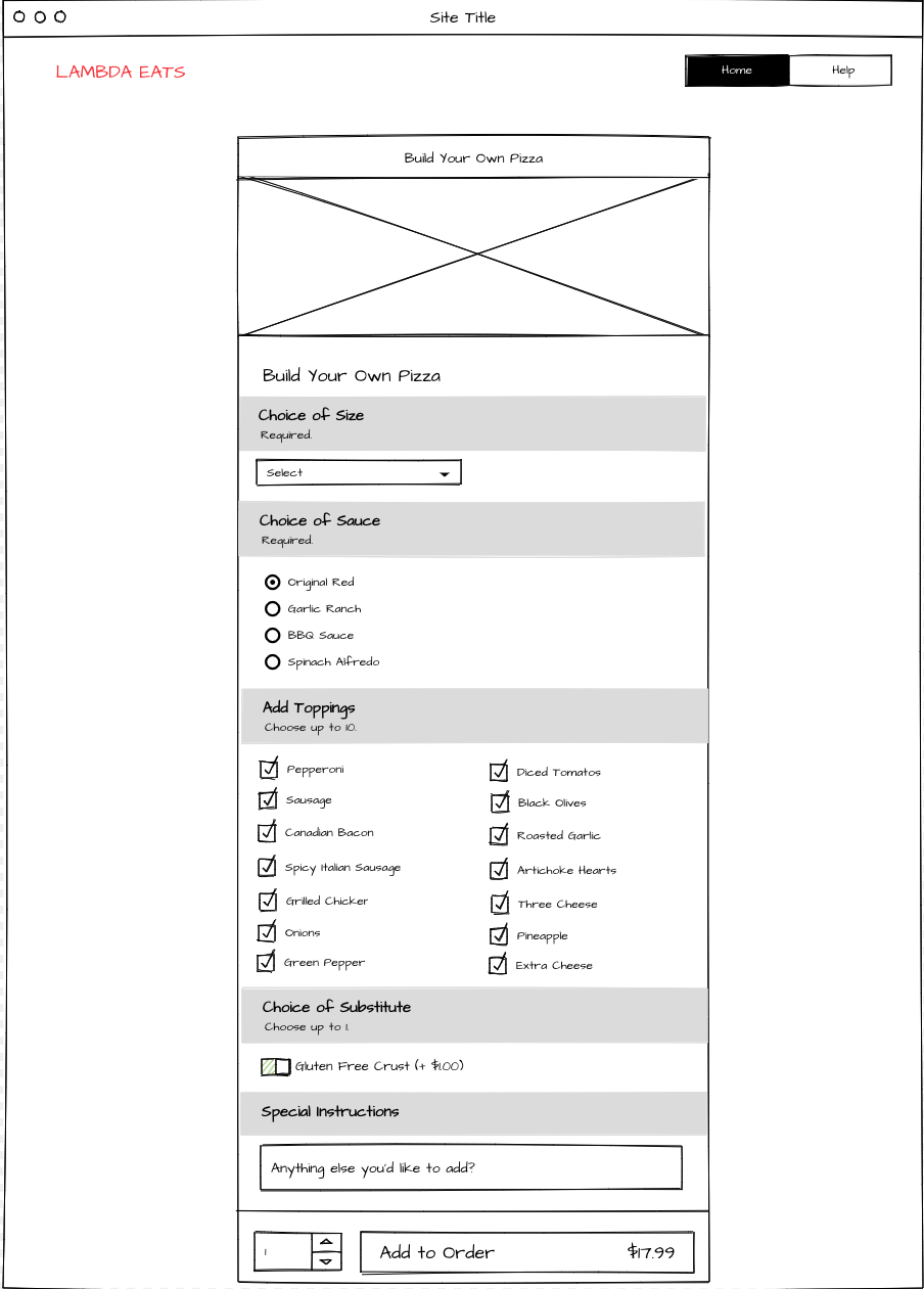 Form Wireframe