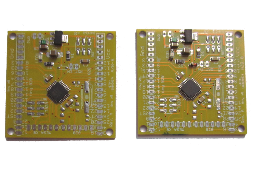 Picture of ATtiny88 boards