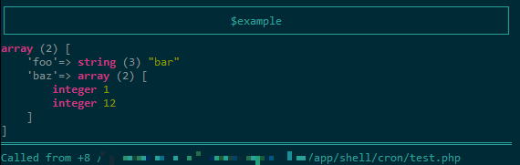 Kint CLI output