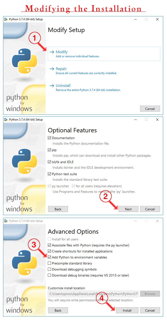 Python Installation Modification