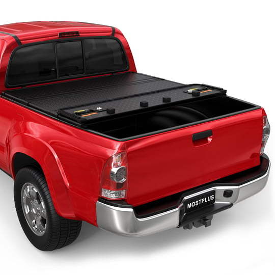 mostplus-4-fold-5-5ft-hard-truck-bed-tonneau-cover-for-2007-2013-toyota-tundra-on-top-1
