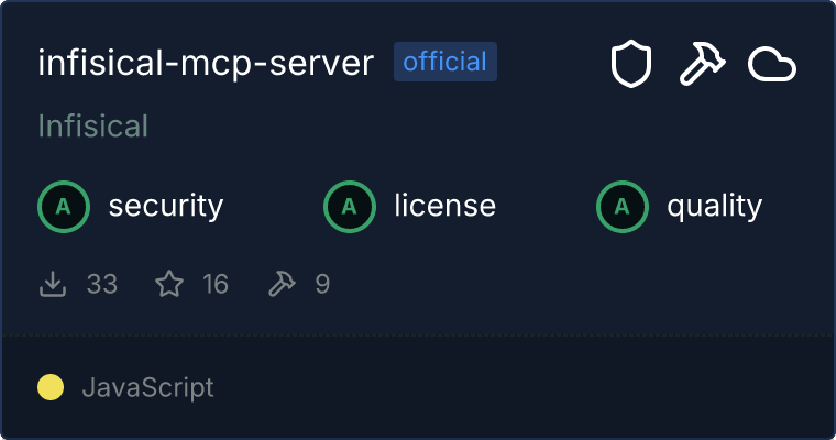 Infisical Server MCP server