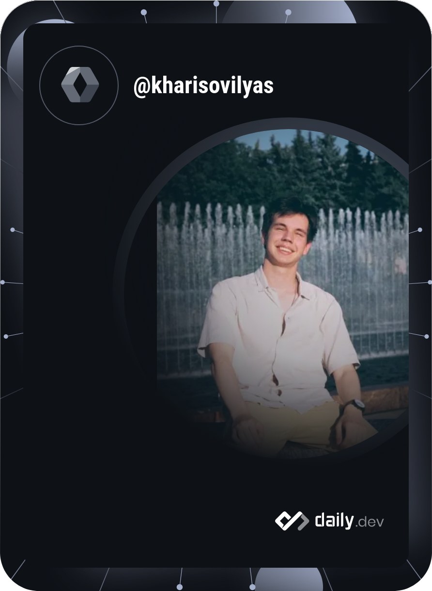 Ilias Kharisov's Dev Card