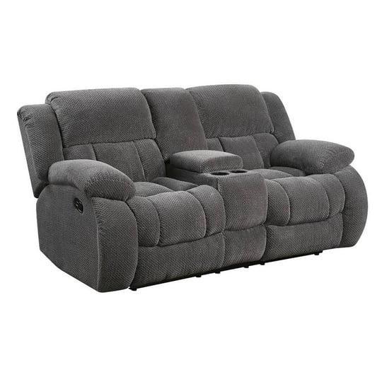 benzara-fabric-upholstered-reclining-motion-loveseat-with-cupholders-and-storage-gray-1