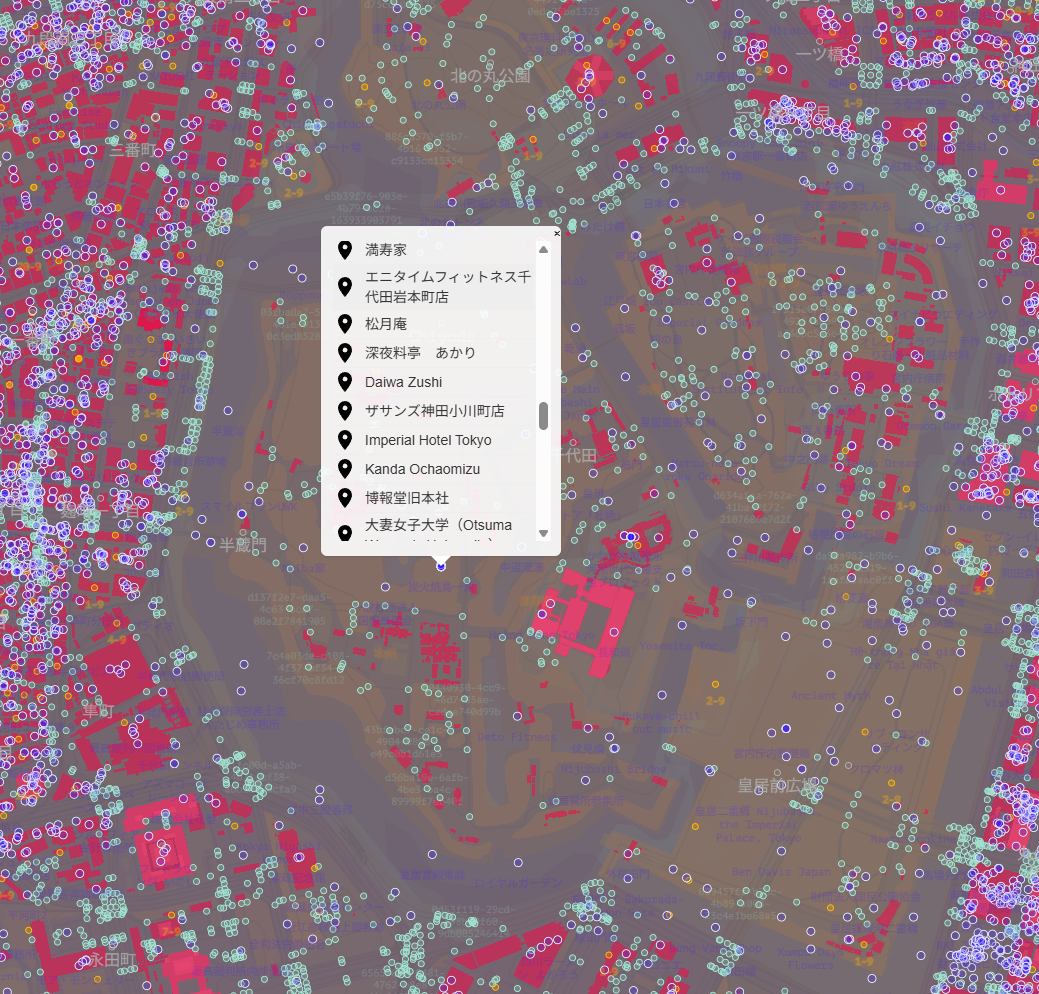 71 places at 35.6833, 139.75