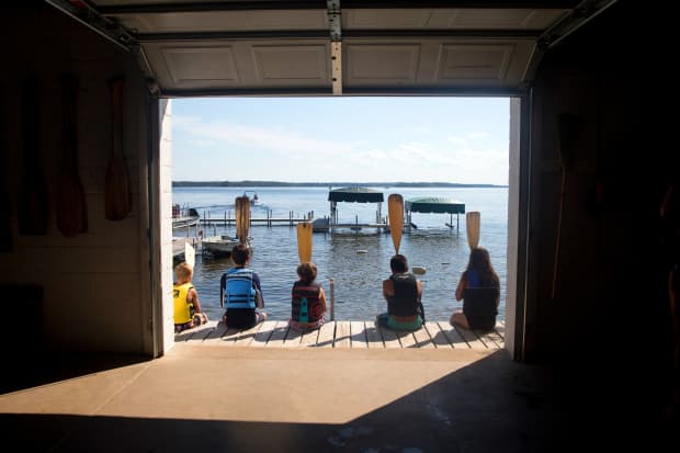 Campers take part in water activities at Camp Foley.