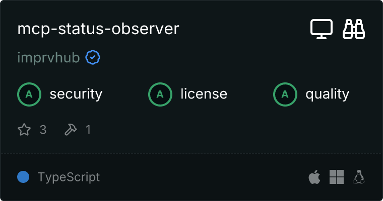 Status Observer MCP server