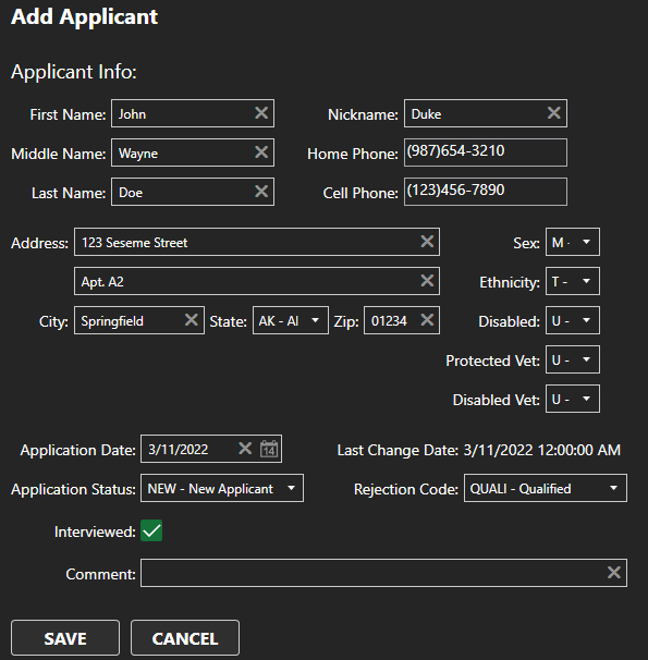 Add Applicant image