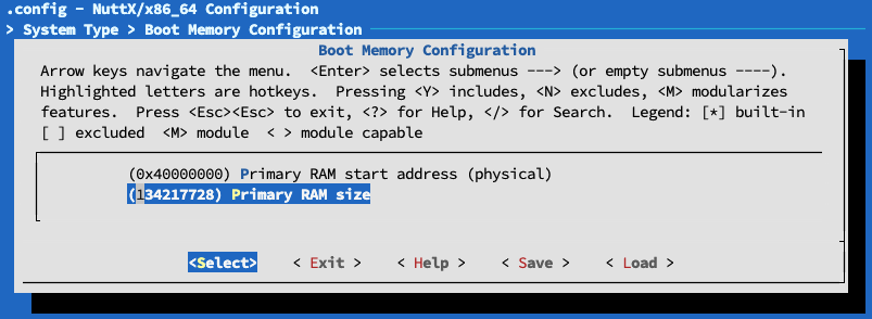 NuttX RAM