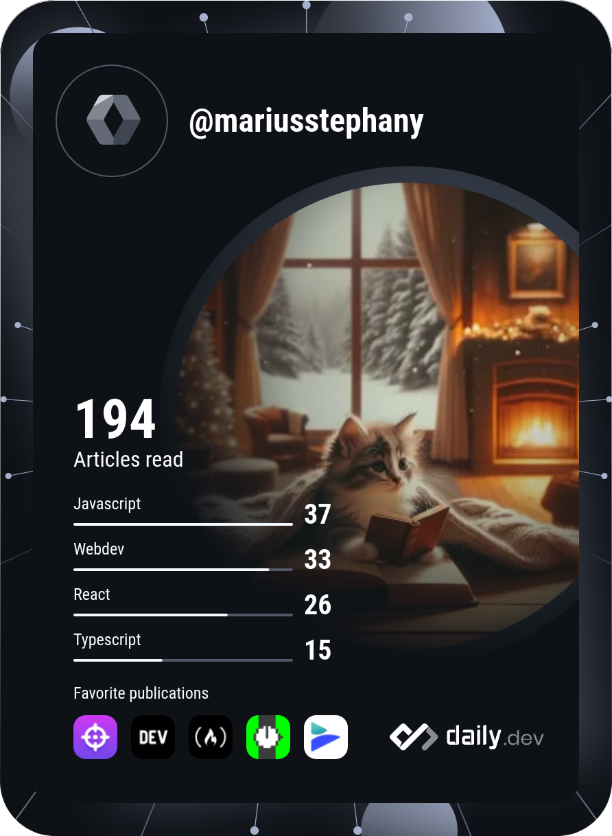 Marius Stephany's Dev Card