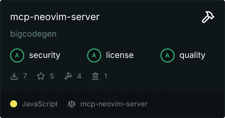 mcp-neovim-server MCP server