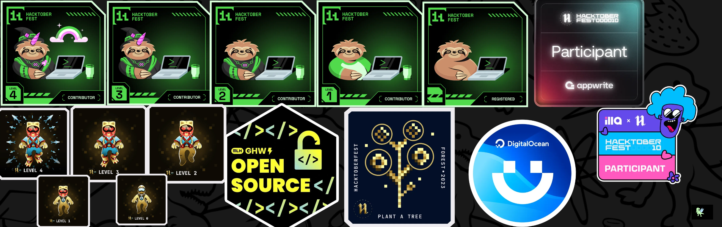 An image of @vivek2918's Holopin badges, which is a link to view their full Holopin profile