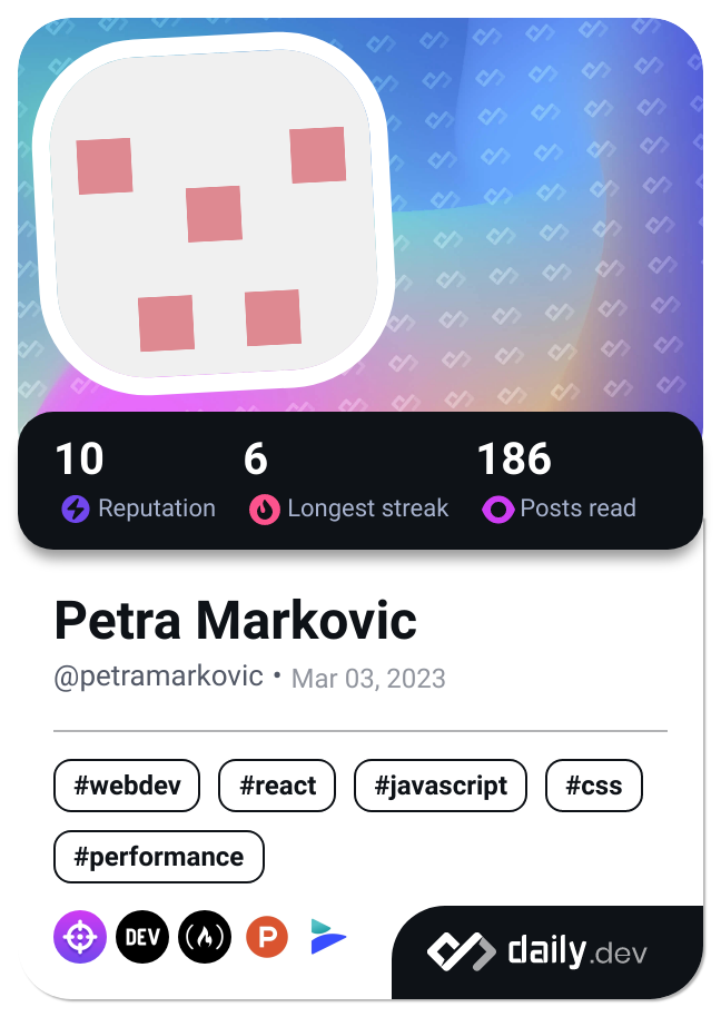 Petra Markovic's Dev Card