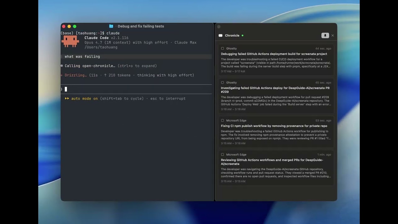 Open Chronicle demo — click to watch
