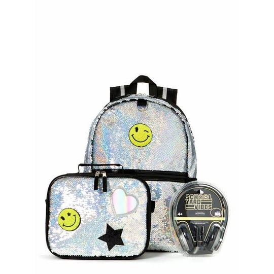schoolyard-vibes-sequin-patch-girls-16-inch-3-piece-headphone-with-lunch-kids-backpack-set-silver-ki-1