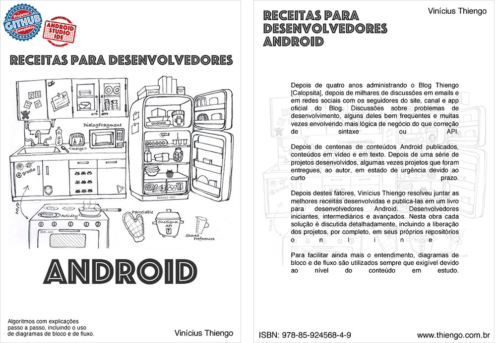 Capas do livro Receitas Para Desenvolvedores Android