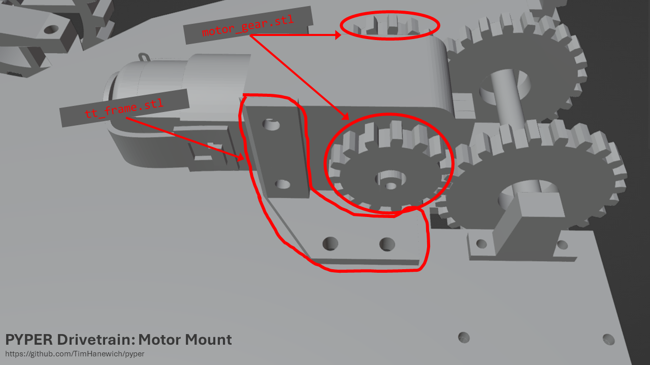 drivetrain: motor mount