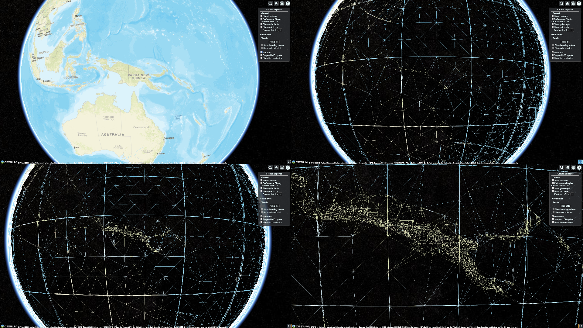 Quantized Mesh Rendered Papua