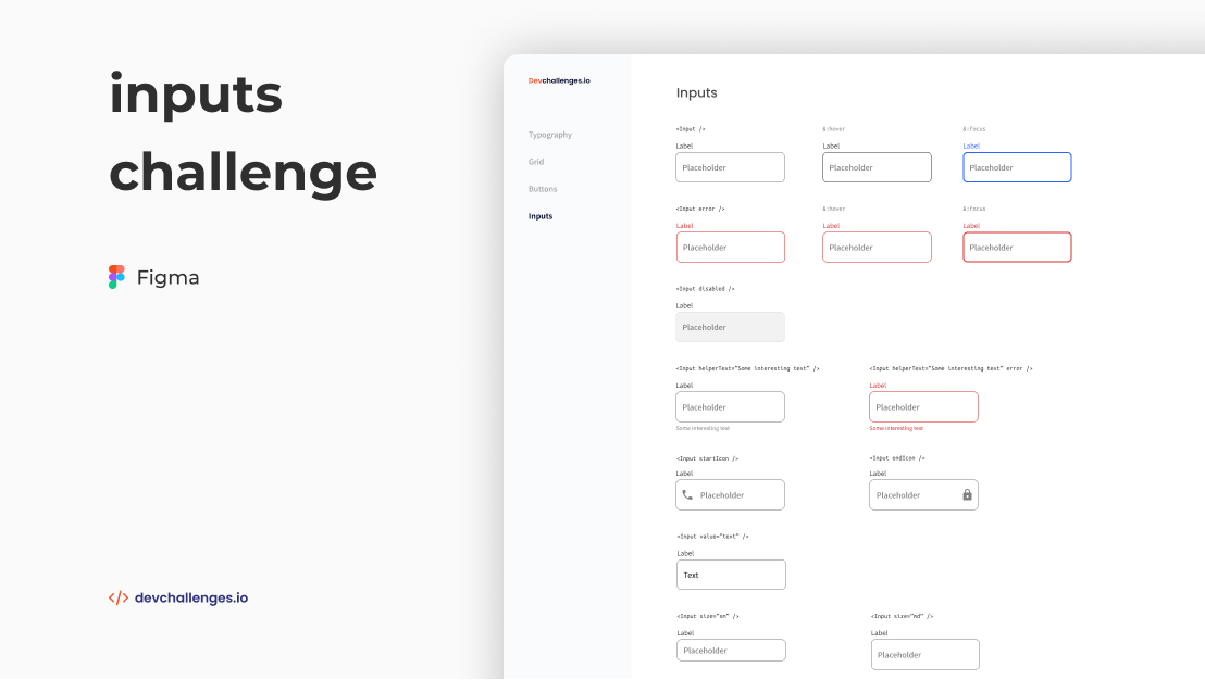 Input Component Dev Challenges