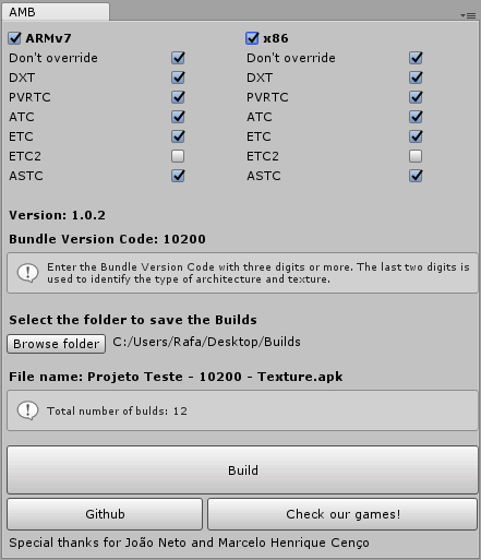 Unity Android Multiple Builds Asset