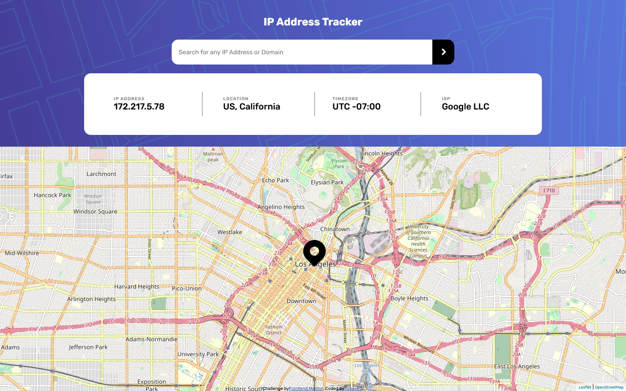 IP Address Tracker