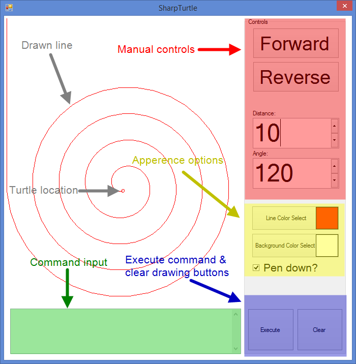 SharpTurtle UI Screenshot