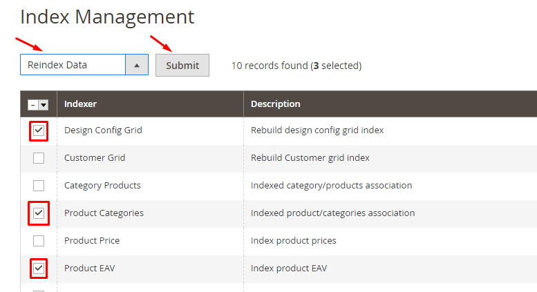 Magento 2 Reindex some indexers