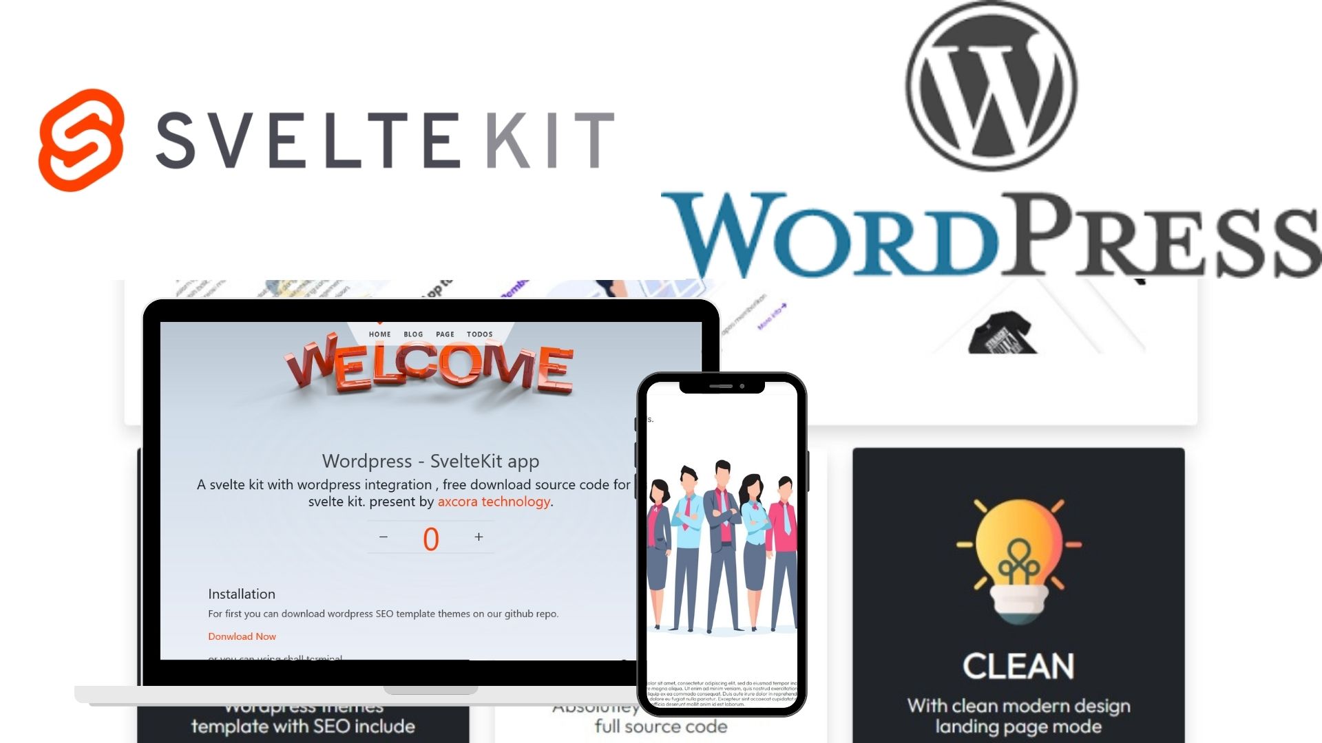 wordpress sveltekit website integrate API