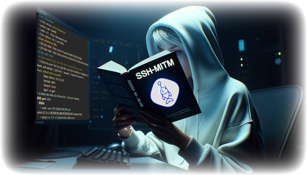SSH-MITM intercepting an SSH session