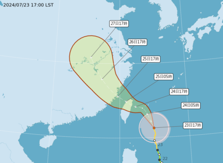 凯米台风潜势预测。