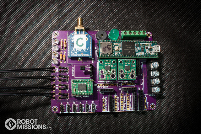 Teensy 3.6 installed in the Robot Missions Brain Board v1.0