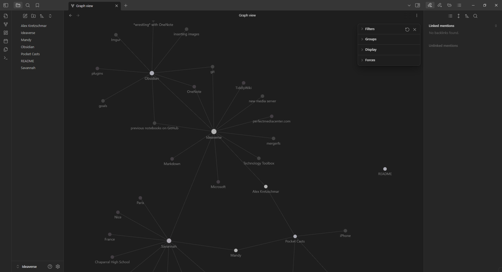 Obsidian - Graph view