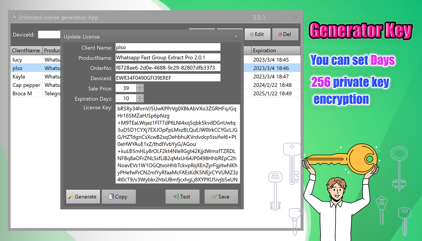 License Generate KeyApp-Generator key