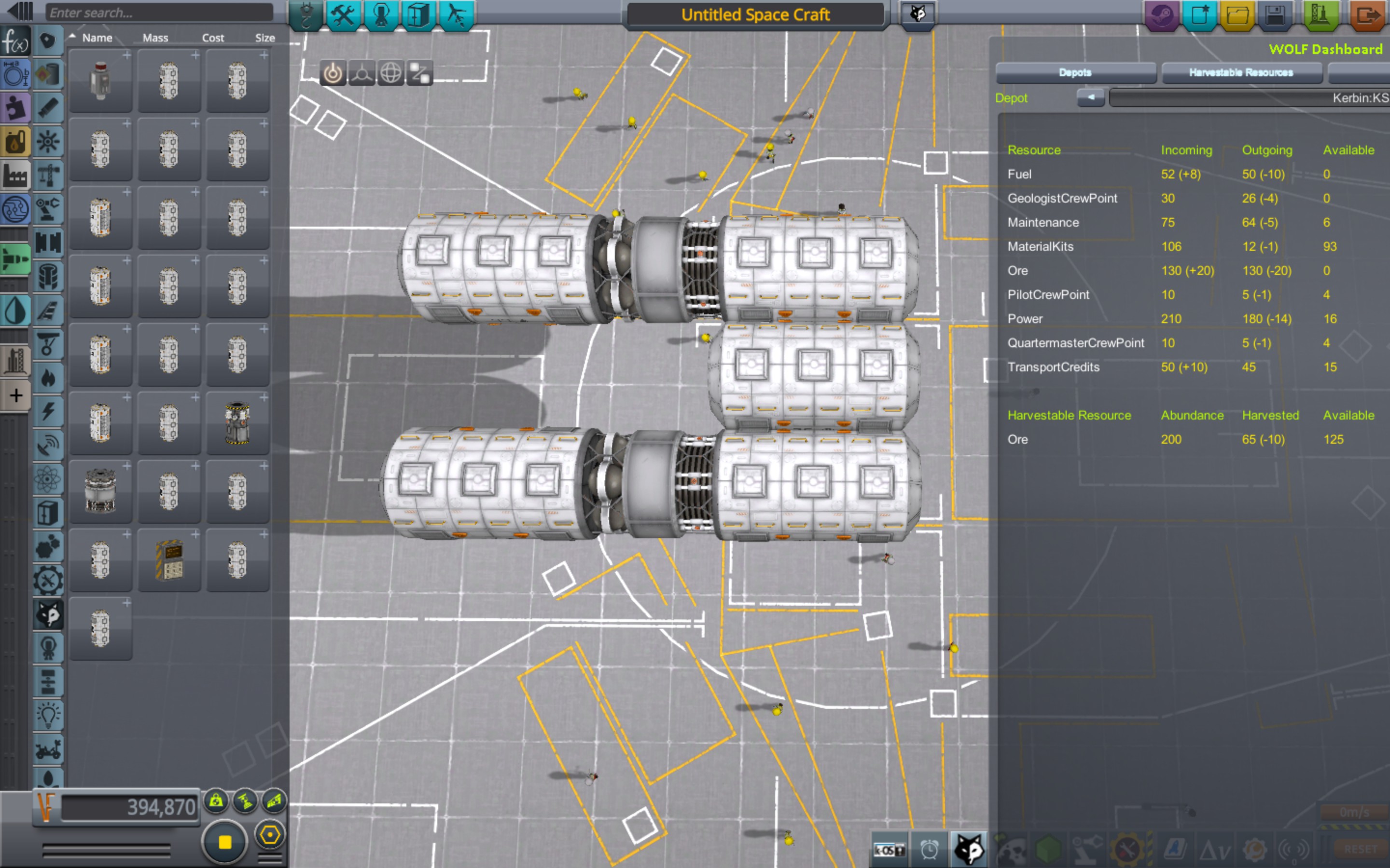 Atomic Transport Credit production facility is 1 Transport Module, 2 MHU-500 Harvesters, 4 Refinery Modules