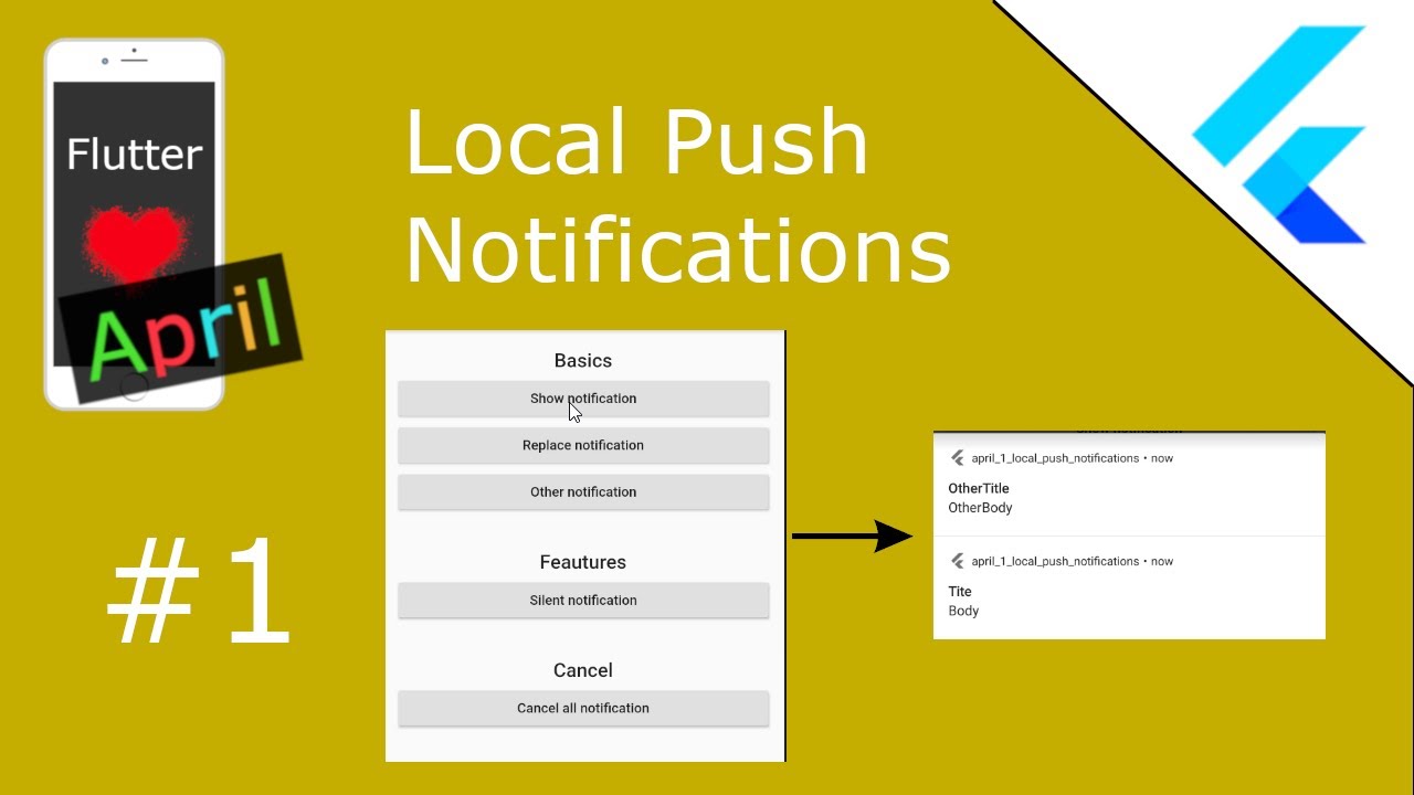 Local Push Notification - Flutter YouTube video