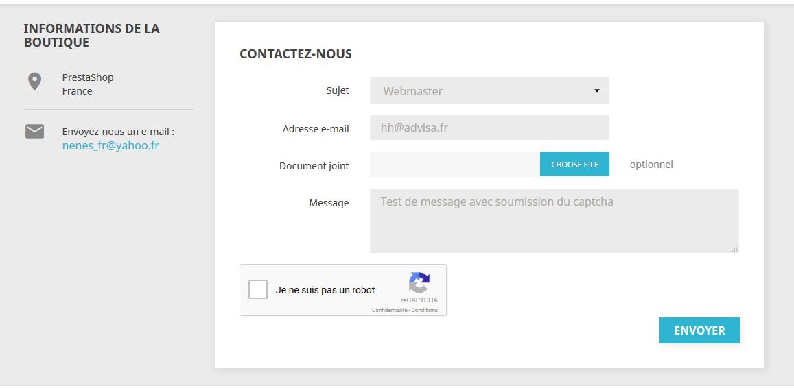 Captcha Contact Form