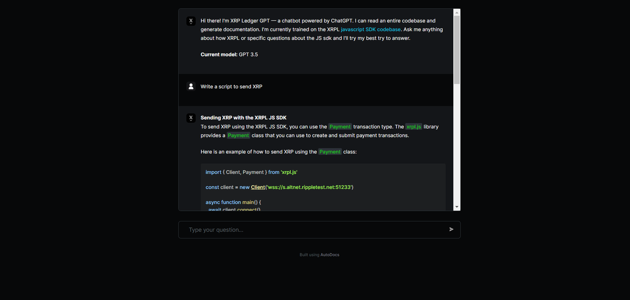 XRPL-GPT UI