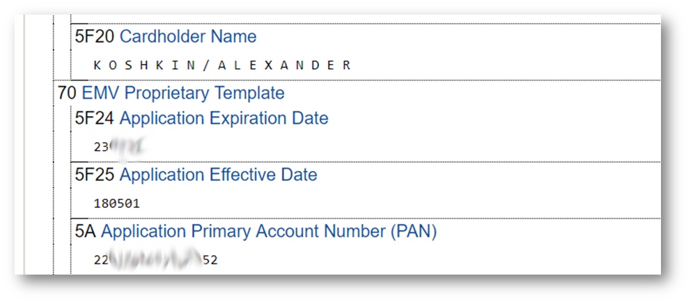 Parsed Data Example