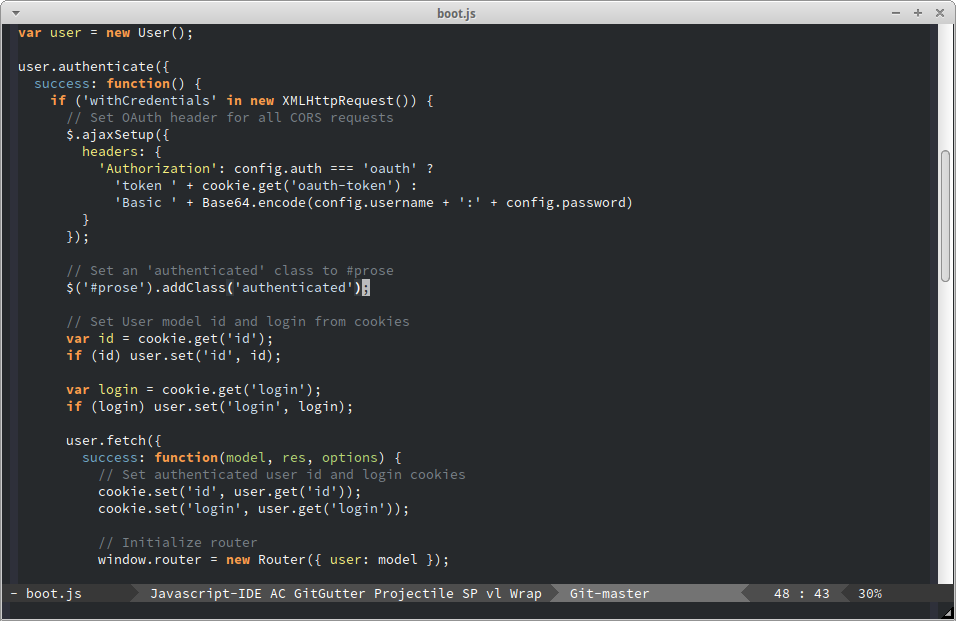 Flatland Emacs Screenshot