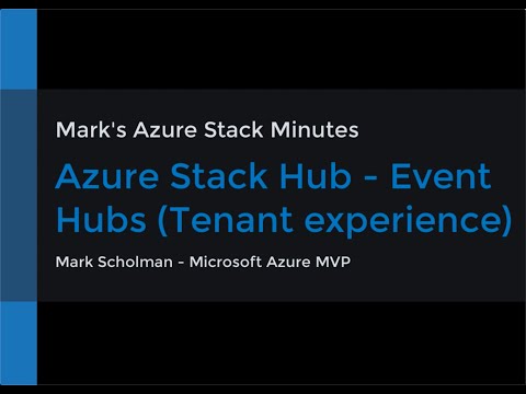Azure Stack Event Hubs