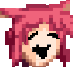 MBAACC sprite of Kohaku making a weird face